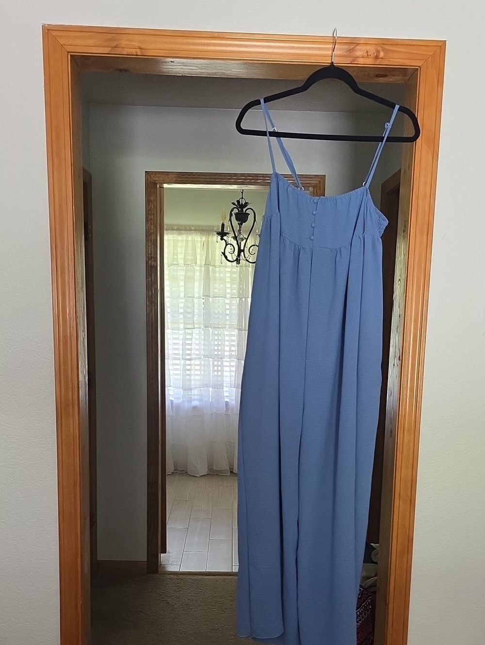 SHEIN Dusty Blue Wide-Leg Jumpsuit